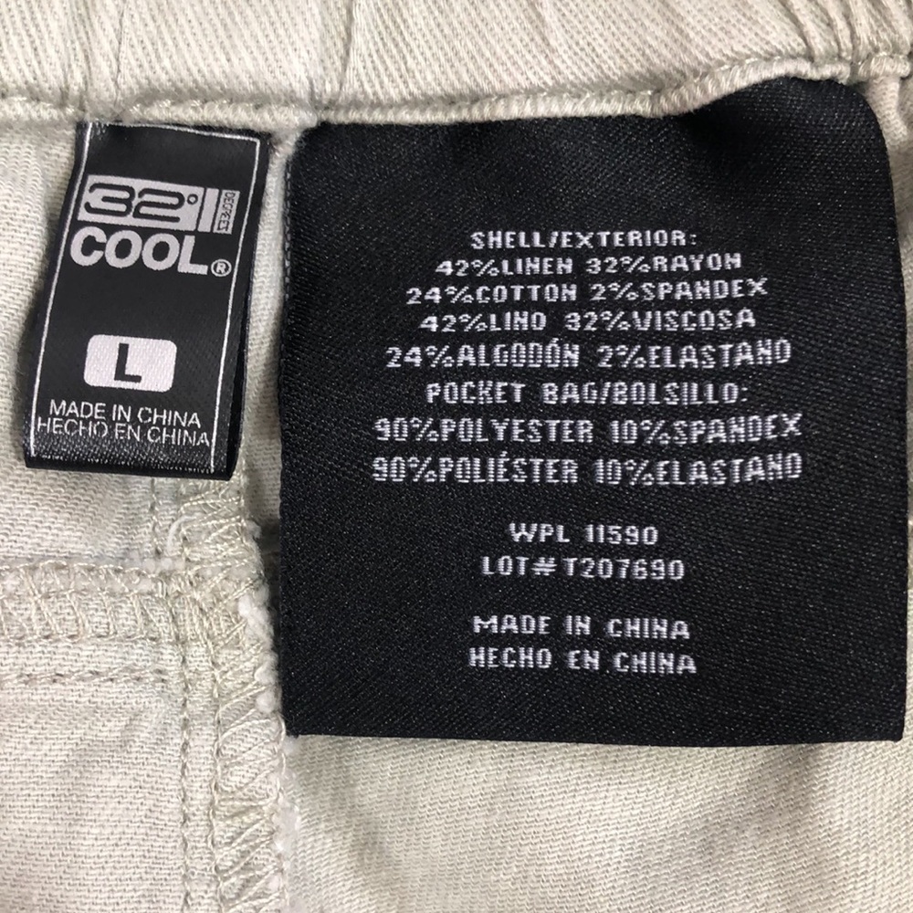 32 Degrees Cool Linen Blend Pull On Ankle Pants Large - Picture 4 of 9